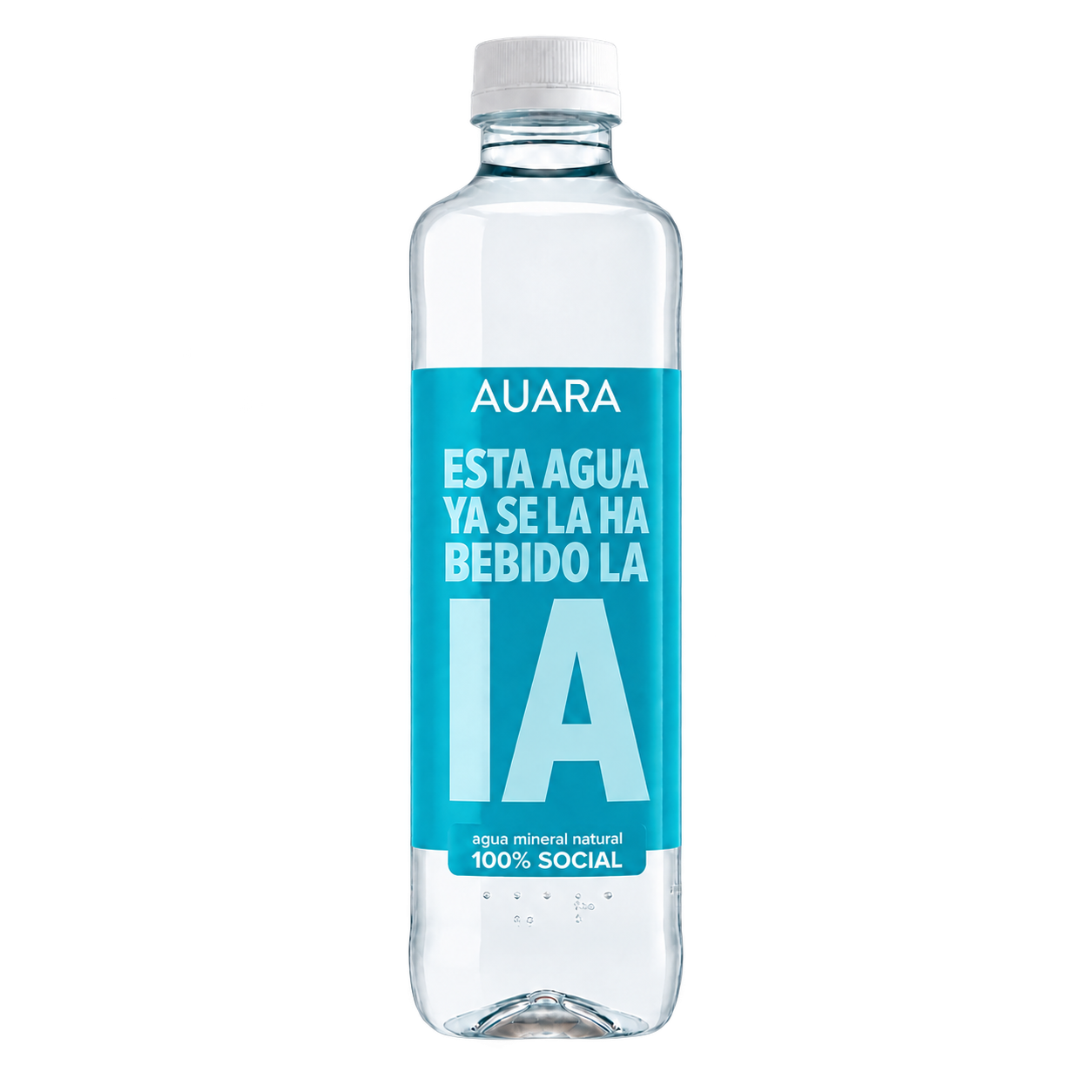 Botella AUARA — Esta agua ya se la ha bebido la IA